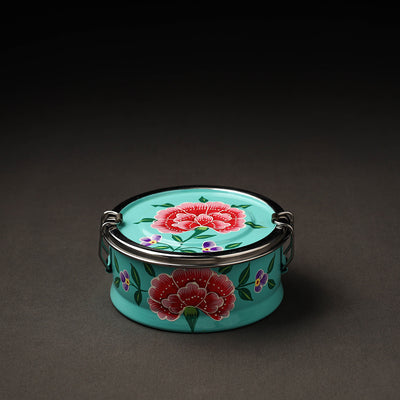 Green - kashmir enamelware floral handpainted stainless