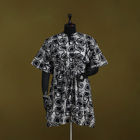 Hand batik cotton medium kaftan 56 - handcrafted