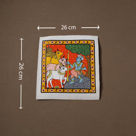 Handpainted Cheriyal Scroll Painting by Dhanalakota Sai Kiran (10 x 10 in) 11