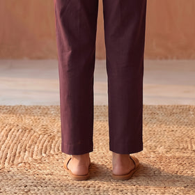 Elastic Waist Cotton Plain Palazzo for Women 34