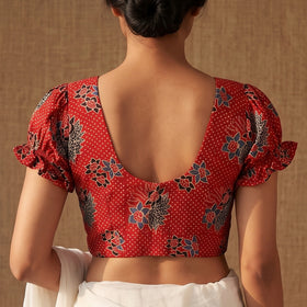 Ajrakh Hand Block Print Modal Silk Readymade Blouse 22