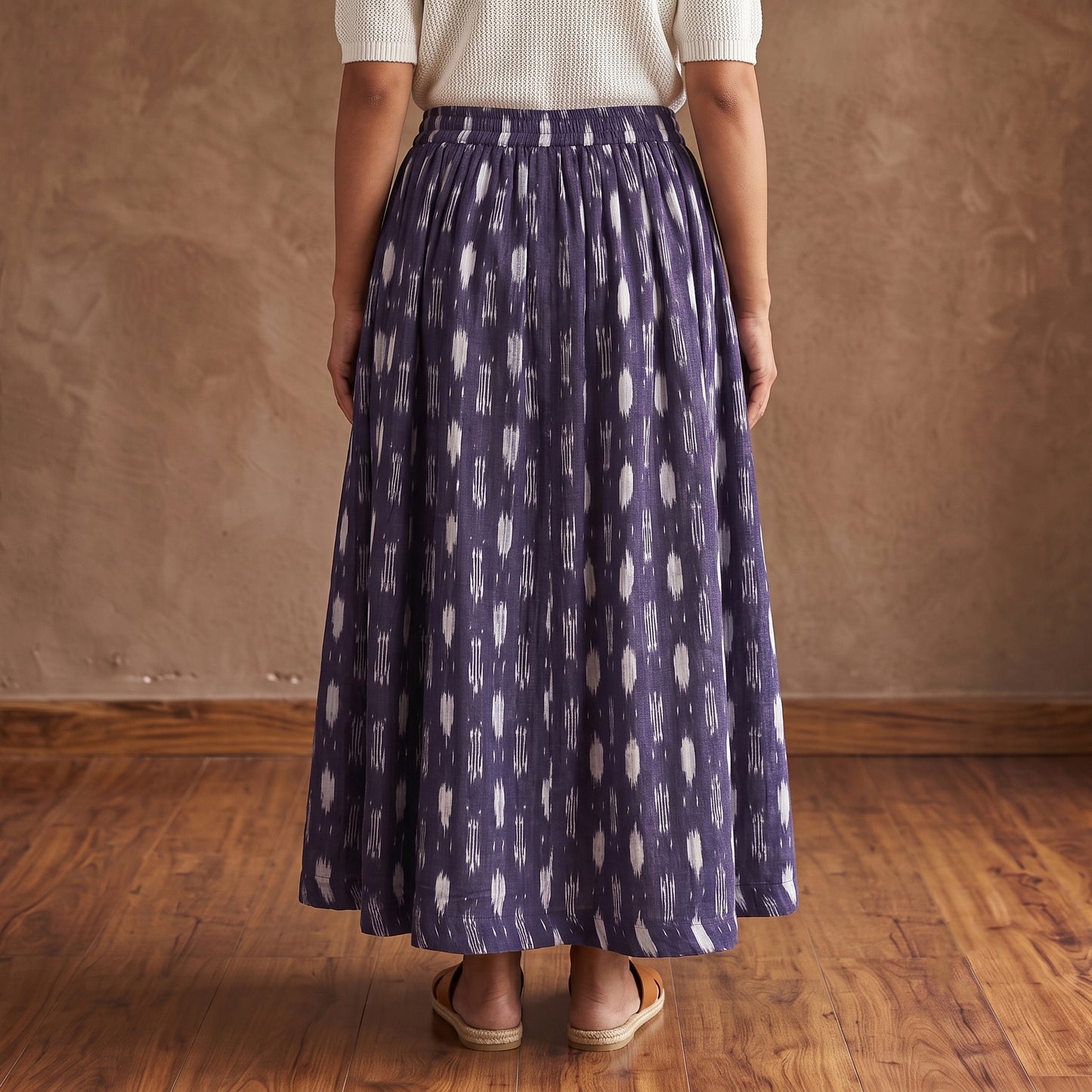 Pochampally Ikat 24 Kali Cotton Long Skirt 13