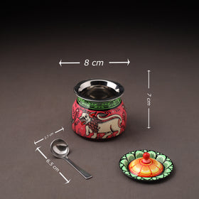Odisha Pattachitra Handpainted Stainless Steel Ghee Pot 24