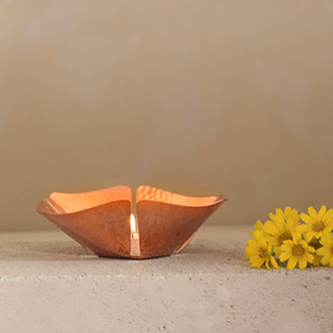 Copper Tea Light Holder 