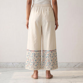 Bengal Kantha Hand Embroidered Cotton Palazzo 03