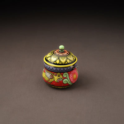 Odisha Pattachitra Handpainted Stainless Steel Ghee Pot 47