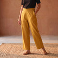 Elastic Waist Cotton Plain Palazzo for Women 10