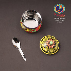Odisha Pattachitra Handpainted Stainless Steel Ghee Pot 47