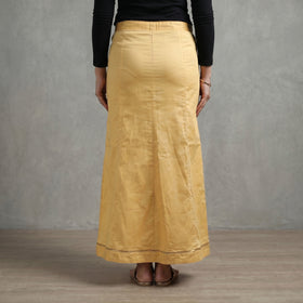 Yellow - Plain Woven Cotton Lycra Inskirt 06
