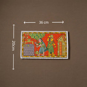 Handpainted Cheriyal Scroll Painting by Dhanalakota Sai Kiran (8 x 14 in) 08