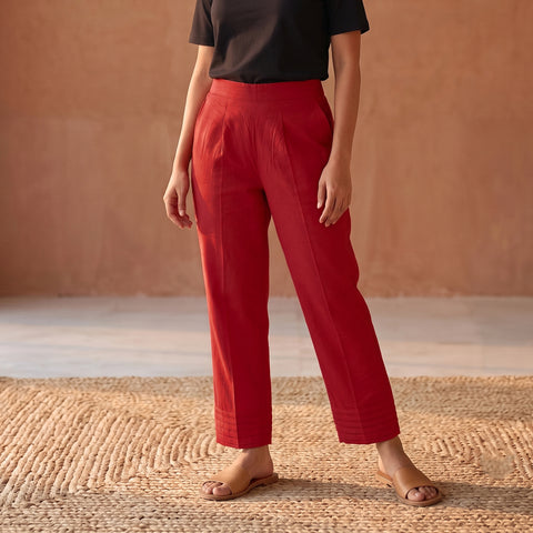 Flex Cotton Elasticated Plain Pant for Women 13