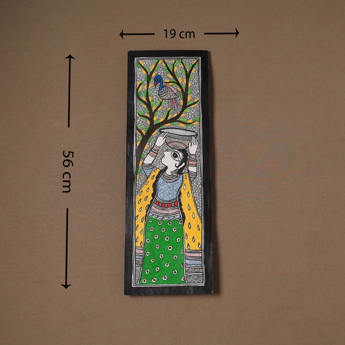 Handpainted Madhubani Painting by Santosh Paswan (22 x 7 in) 18