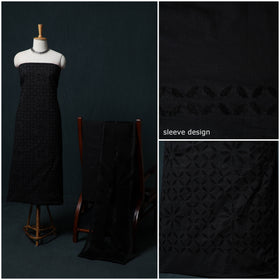 Barmer Applique Cutwork Cotton 3pc Unstitched Dress Material Suit Set 16