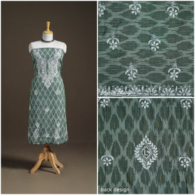 Lucknowi Chikankari Hand Embroidered Cotton Unstitched Kurta Material (2.5M) 15
