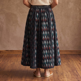 Pochampally Ikat 24 Kali Cotton Long Skirt 14