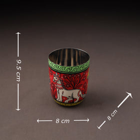 Odisha Pattachitra Handpainted Stainless Steel Glass 15