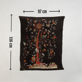 Srikalahasti Kalamkari Art Wall Hanging with Tree of life Motif by Ghanshyam Sarode (45 x 38 in) 17