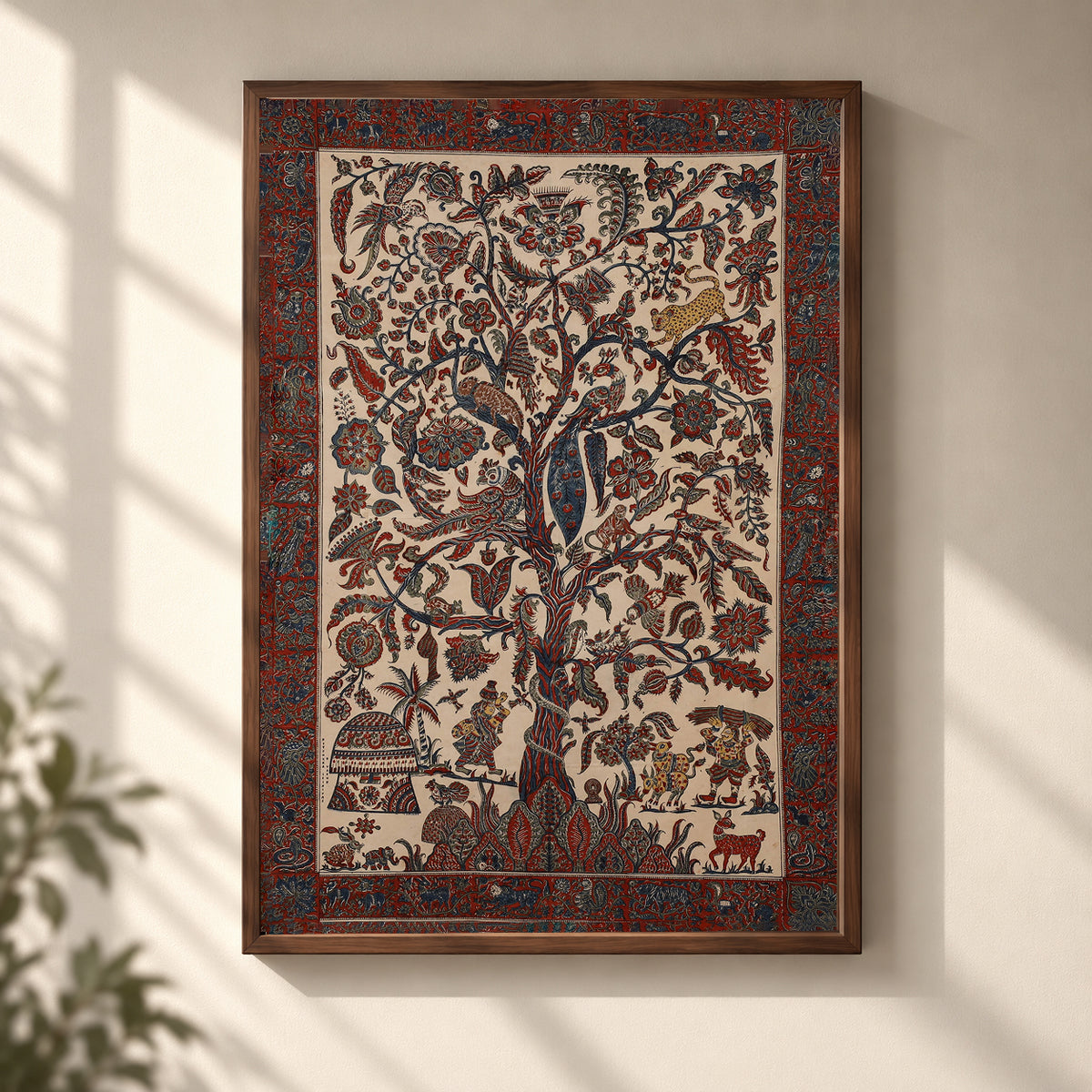 Kalamkari Art Wall Hanging with Tree of life Motif by Pitchuka Srinivas (72 x 60 in) 16