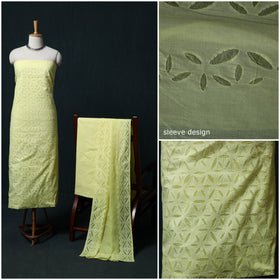 Barmer Applique Cutwork Cotton 3pc Unstitched Dress Material Suit Set 17