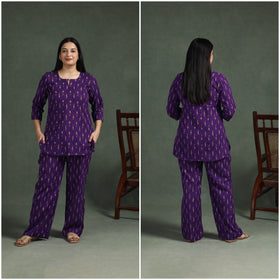 Pochampally Ikat Cotton Night Suit Set for Women 19