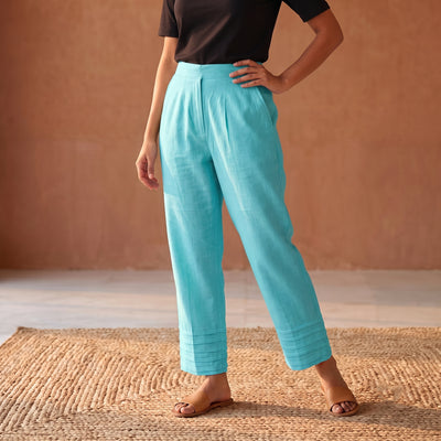 Flex Cotton Elasticated Plain Pant for Women 15