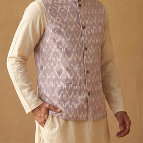 Pochampally Ikat Cotton Men Nehru Jacket 08