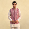 Sambalpuri Ikat Weave Cotton Men Nehru Jacket 13