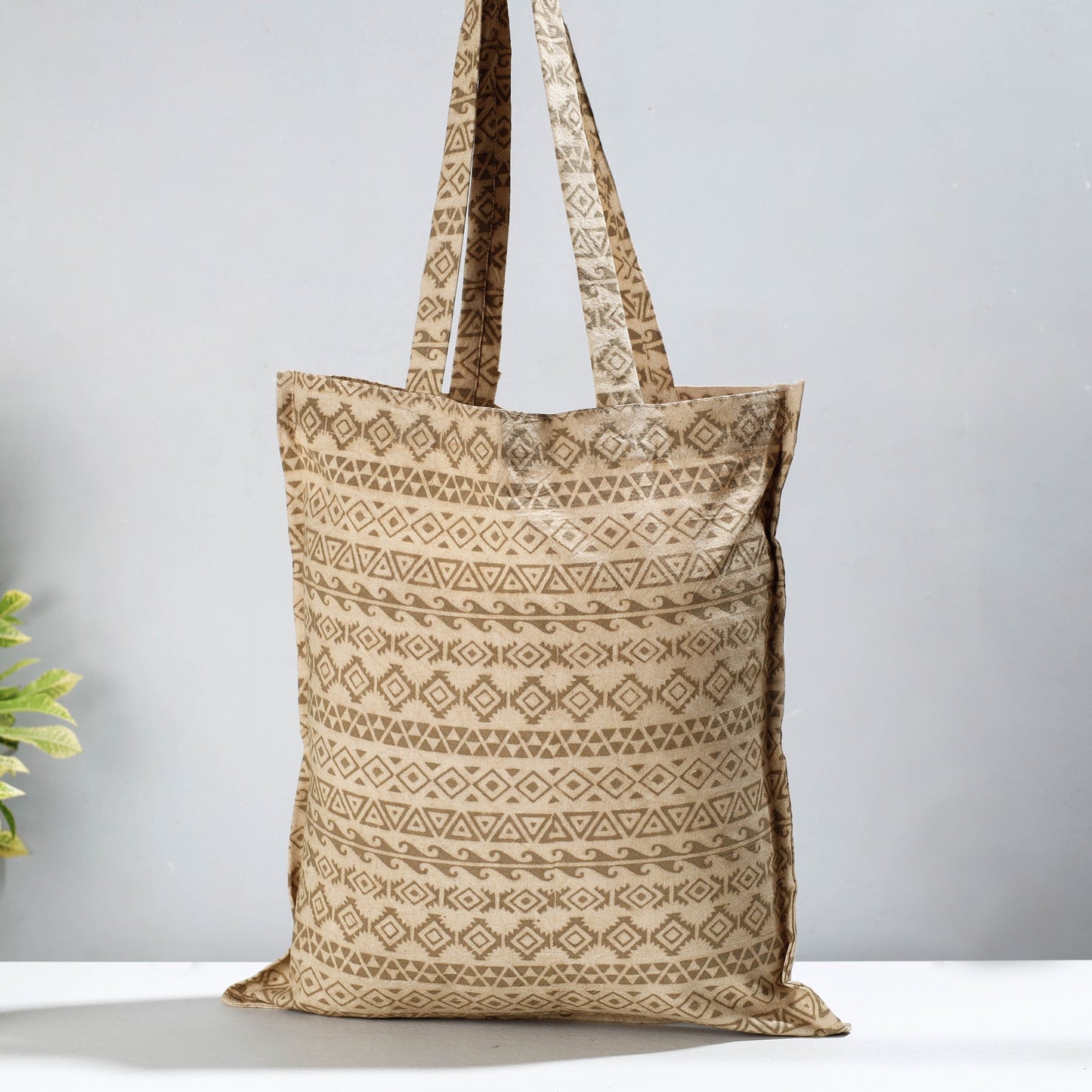 Buy Pedana Kalamkari Block Printed Cotton Shopping Bag at iTokri.com