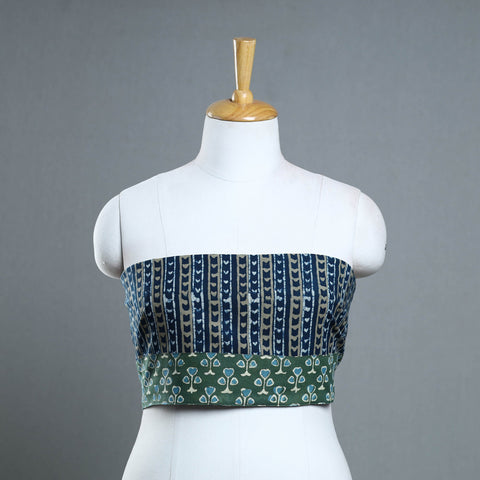 Multicolor - cotton pipad blouse piece 132 - handcrafted