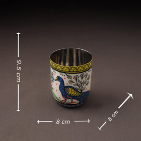 Odisha Pattachitra Handpainted Stainless Steel Glass 18