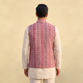 Sambalpuri Ikat Weave Cotton Men Nehru Jacket 13