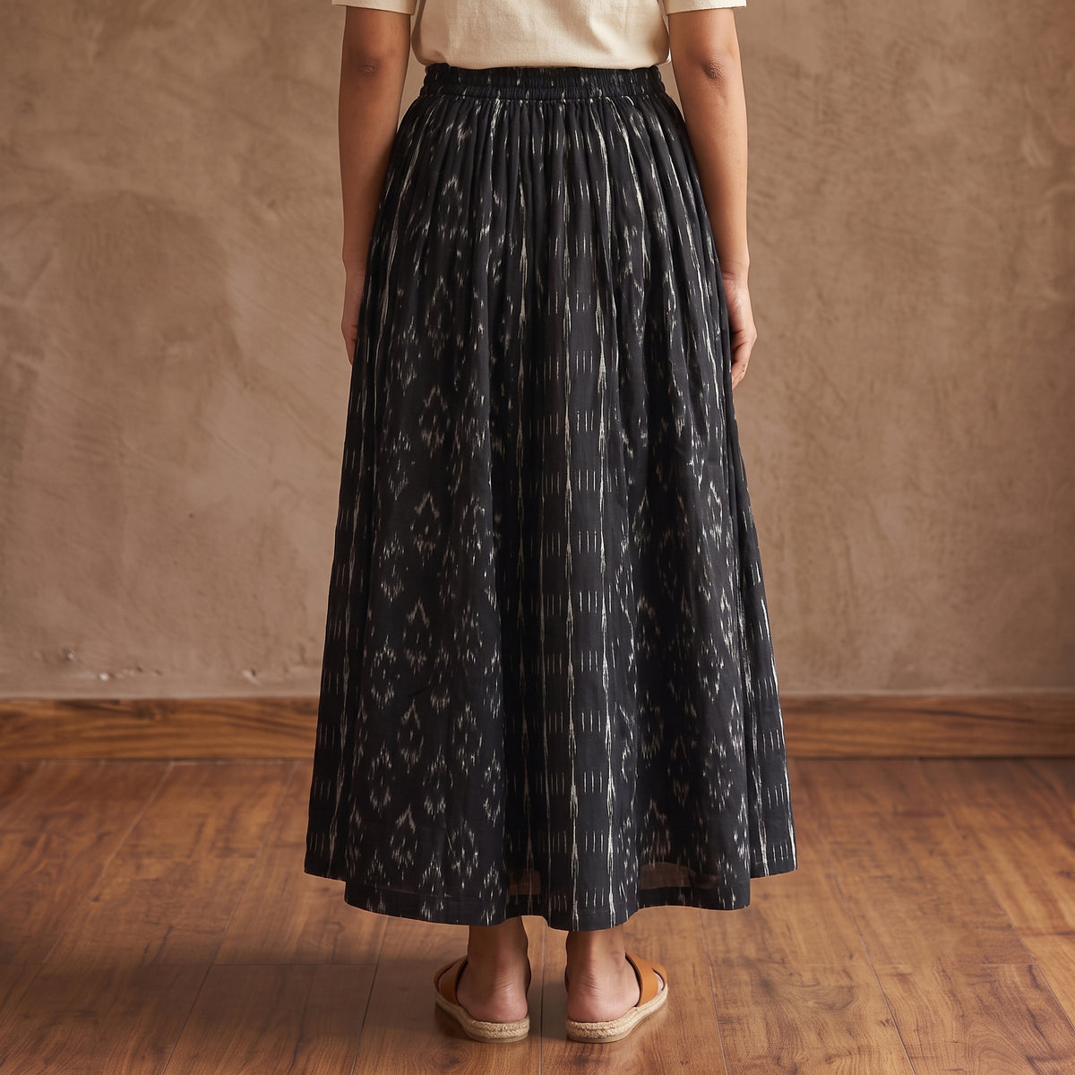 Pochampally Ikat 24 Kali Cotton Long Skirt 12