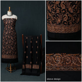 3pc Heavy Embroidered Wool Unstitched Dress Material Suit Set 62