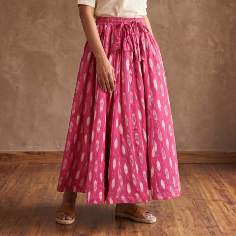 Pochampally Ikat 24 Kali Cotton Long Skirt 11