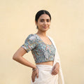 Sanganeri Hand Block Print Cotton Readymade Blouse 07
