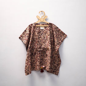 Beige - kalamkari cotton kids kaftan (3-4 years) 43