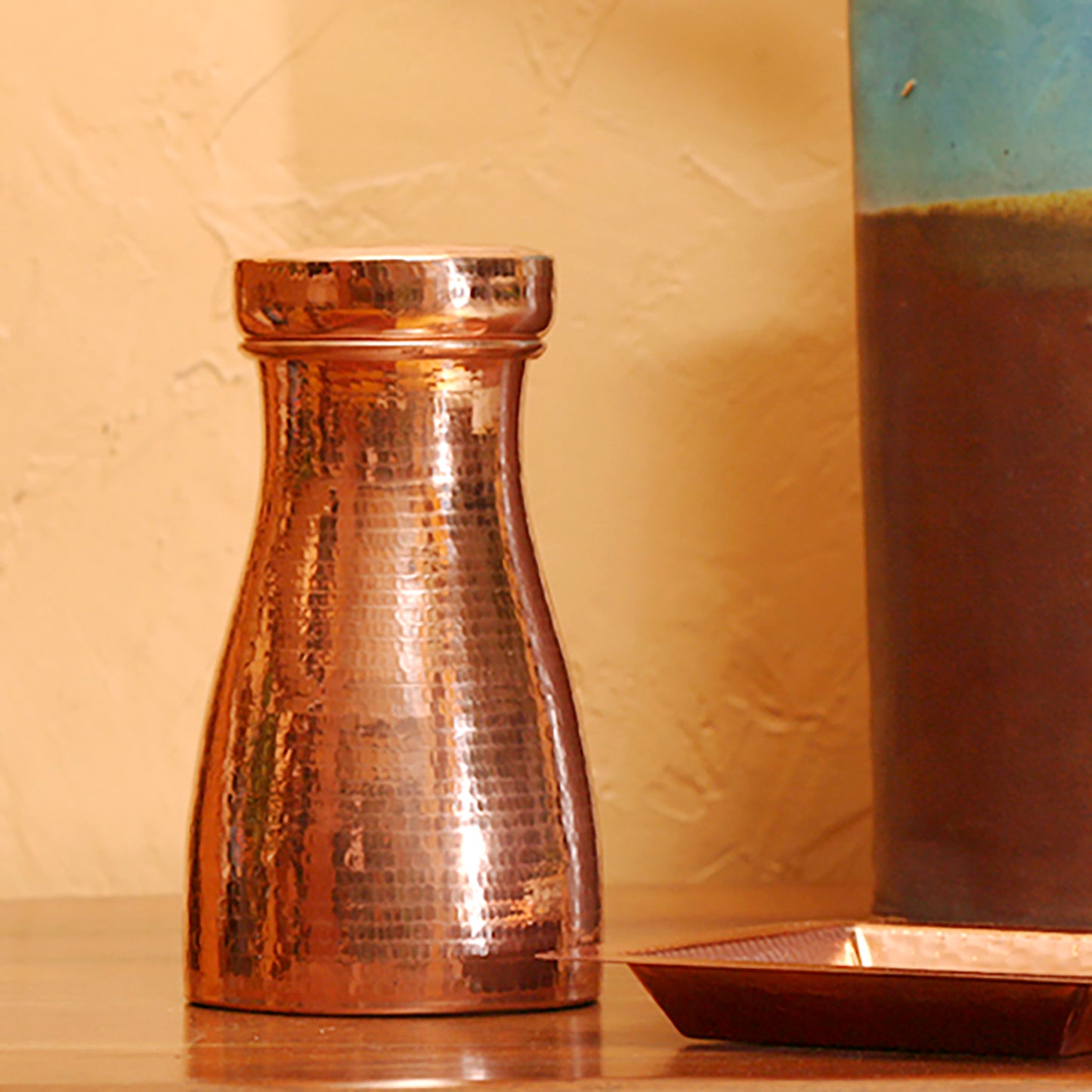 Copper Carafe & Glass