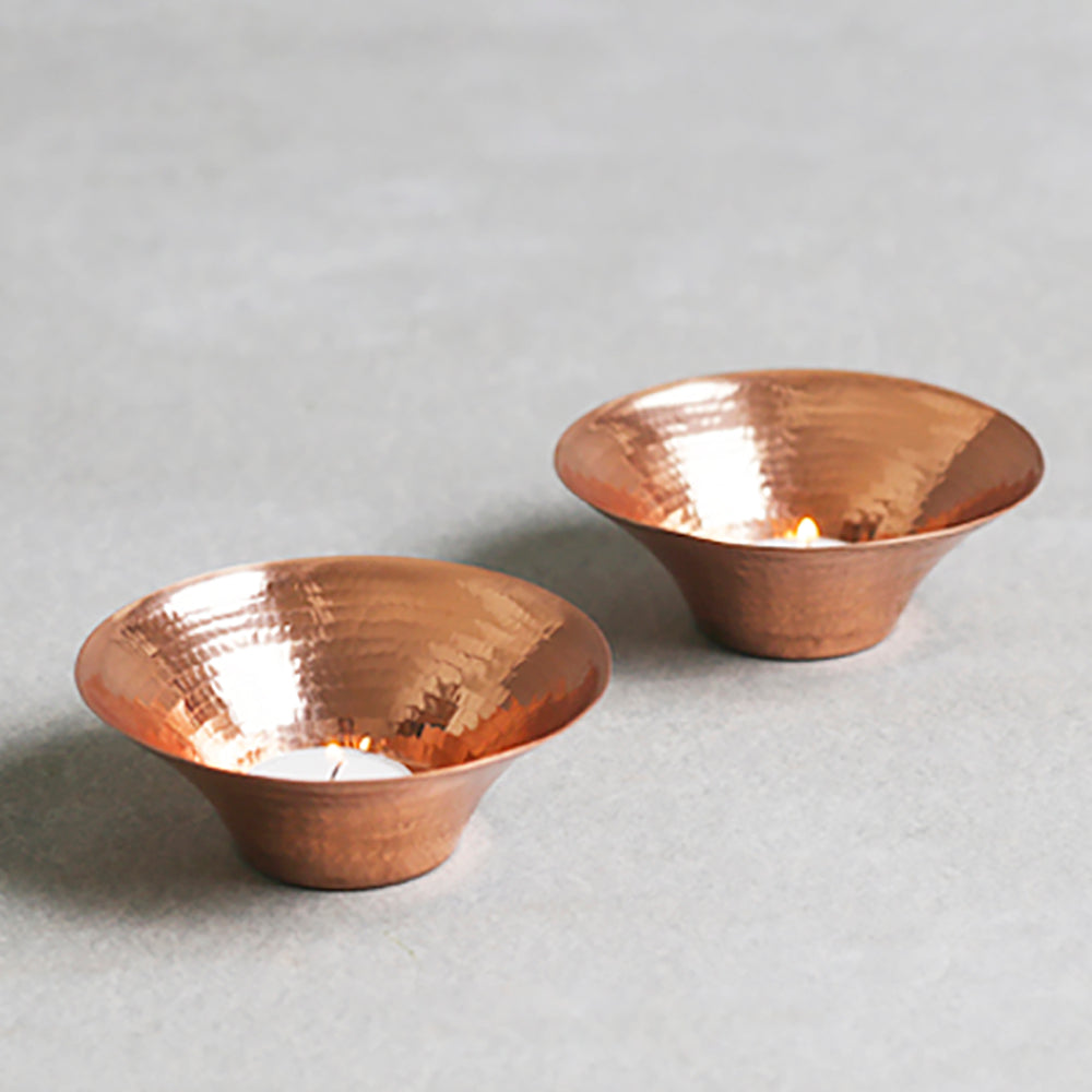 Copper Tea Light Holder