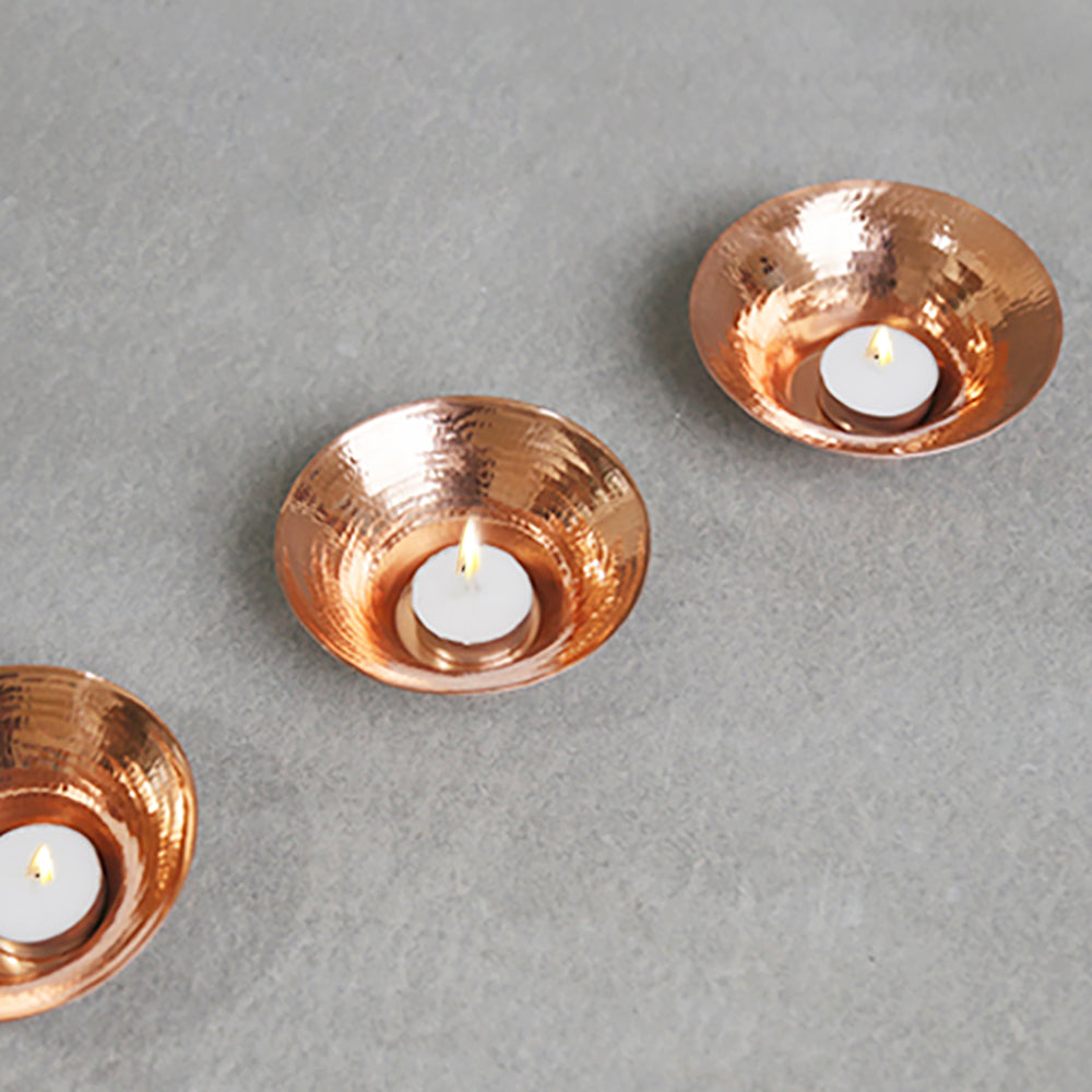 Copper Tea Light Holder