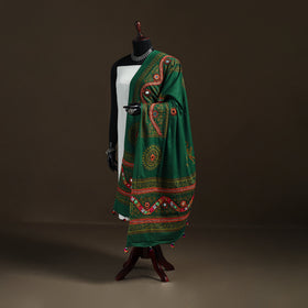 Kutch Hand Embroidered Mirror Work Printed Cotton Dupatta 10