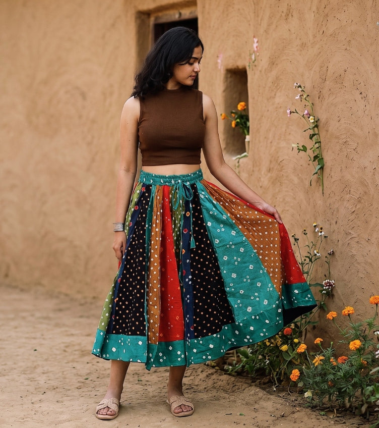Bandhani Cotton Skirts