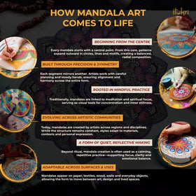 Handpainted Mandala Art Wooden Fridge Magnet 101