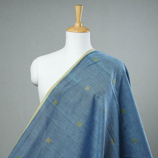 Blue - Godavari Jamdani Buta Pure Handloom Cotton Fabric
