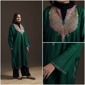 Kashmiri Sozni Hand Embroidered Handwoven Merino Wool Pheran 08