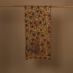 Yellow Handpainted Cotton Kalamkari Stole 
