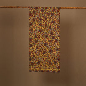  Yellow Handpainted Cotton Kalamkari Stole Online