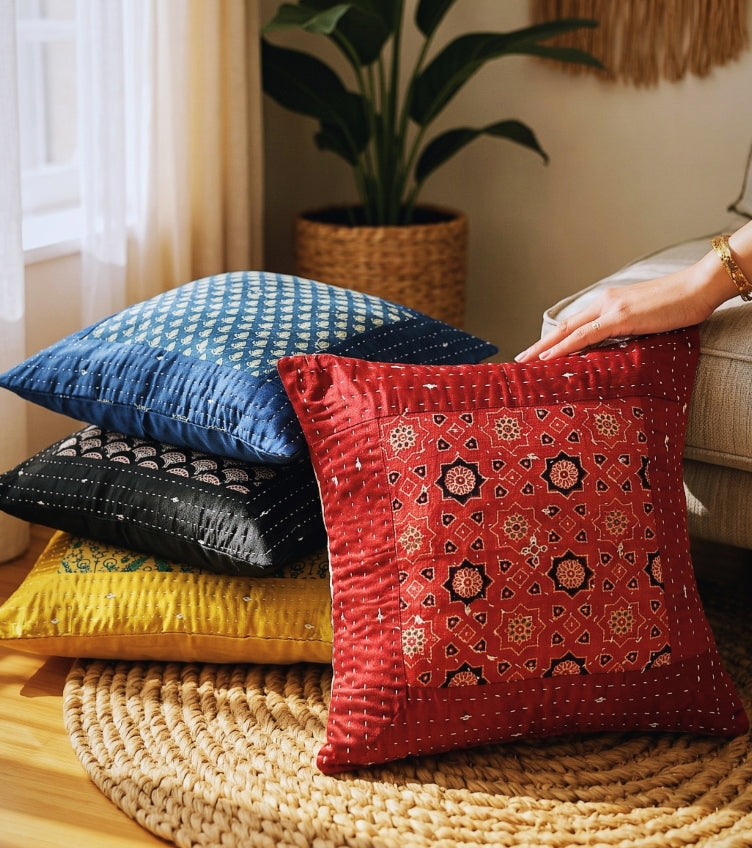Ajrakh Cushion Covers