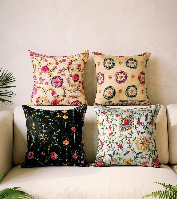 Embroidered Cushion Covers