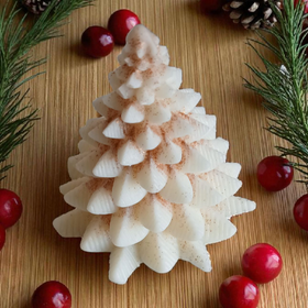 White - Handcrafted Tree Soy Wax Scented Christmas Candle