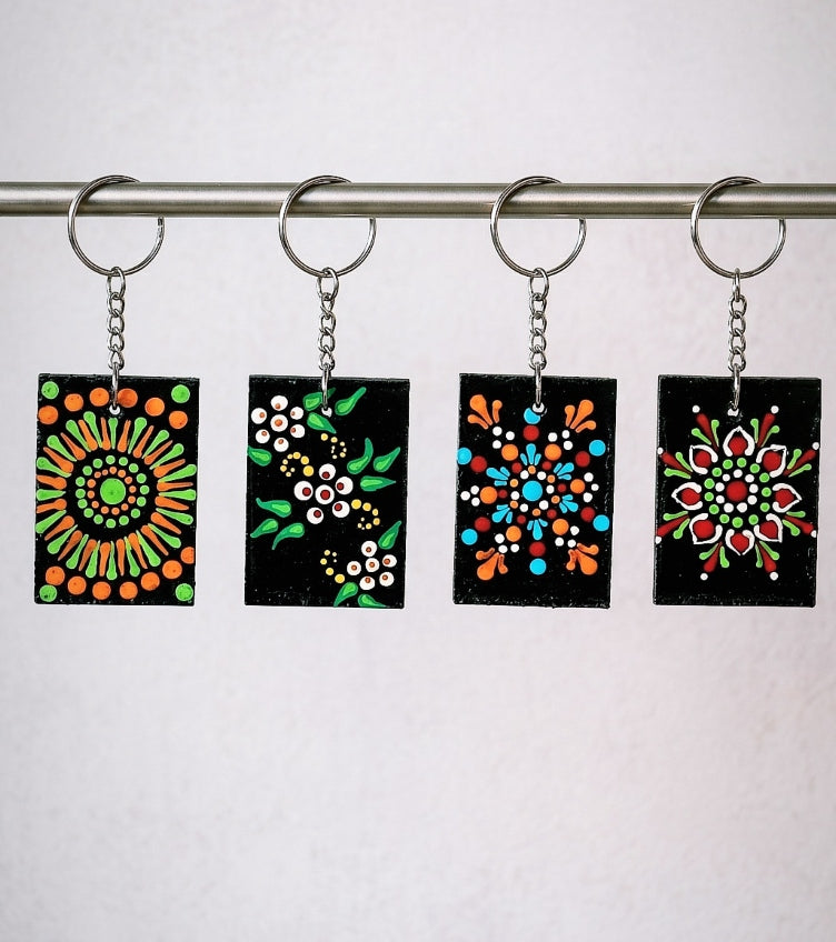 Mandala Art Keychains